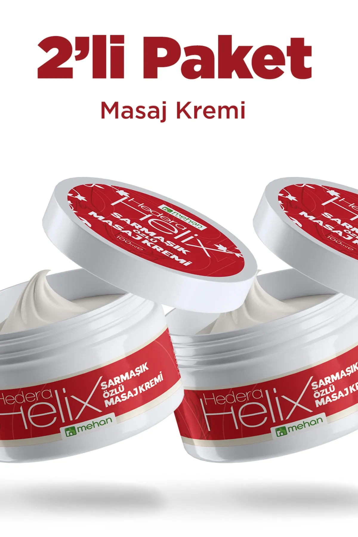 2'li Paket Hedera Helix Sarmaşık Özlü Yatıştırıcı Masaj Kremi 100ml MHNK0002